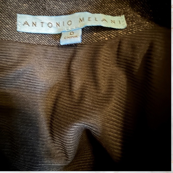 Stretchy Black and Tweed-Look V-Neck Midi Sheath Dress Slimming Waist Detail - Picture 5 of 7